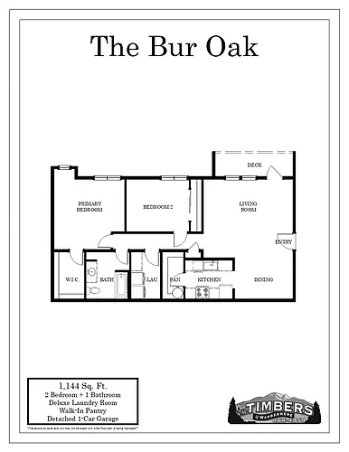 Floor plan Bur Oak