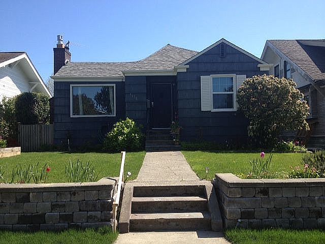 New roof and garden wall.