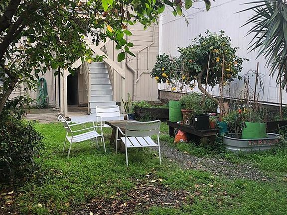 Shared back yard - an oasis of quiet and calm.