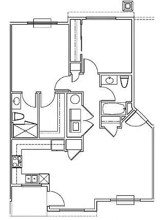 Floor plan Two Bedroom Two Bath