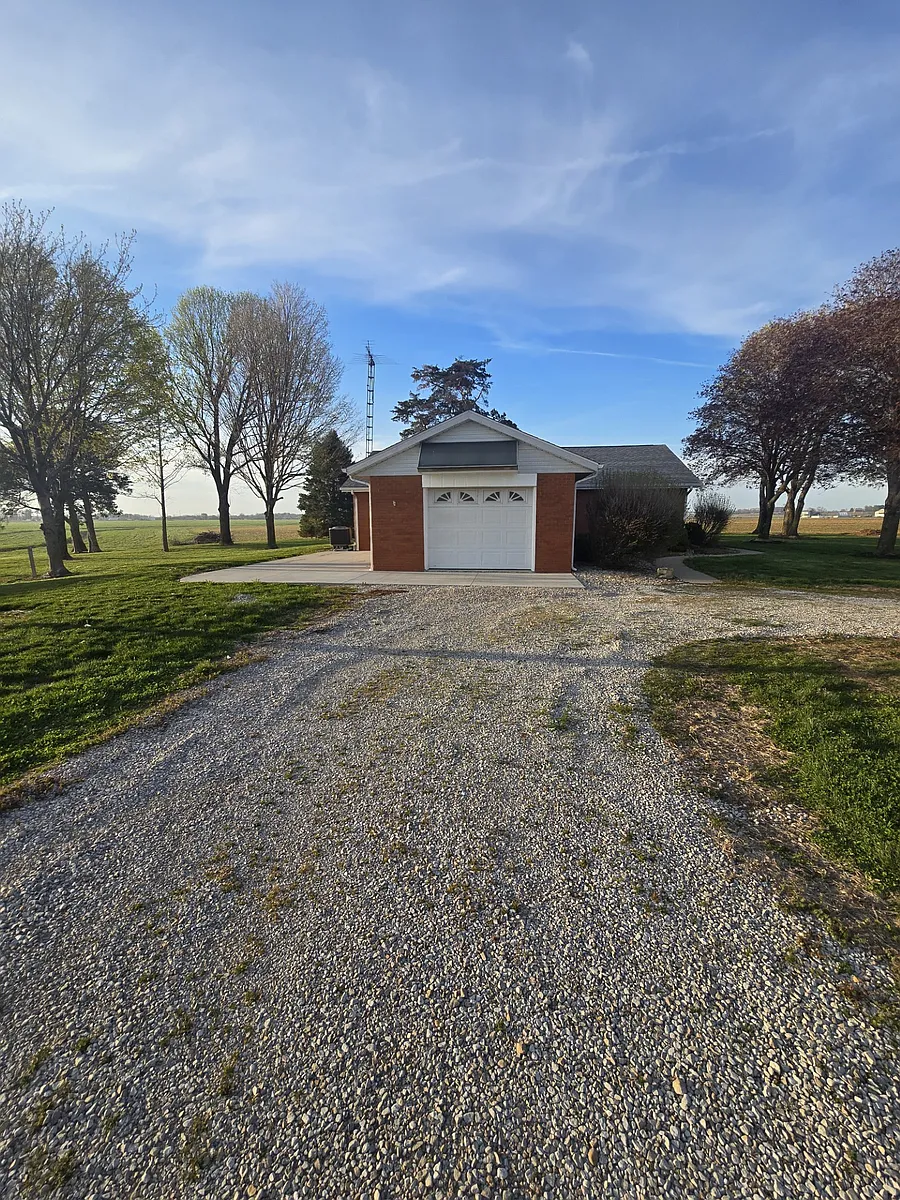 Garage and patio view - 11390 N 100 W