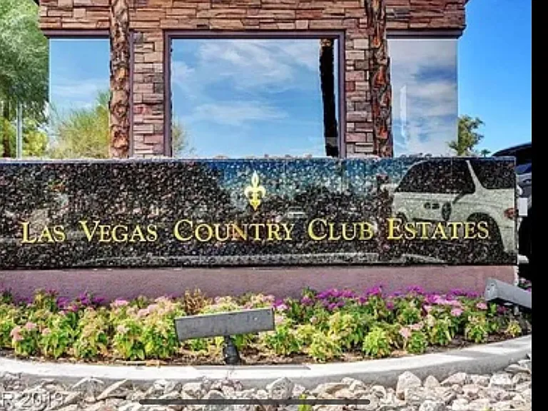 One of the 3 guard-gated entrances to Las Vegas Country Club