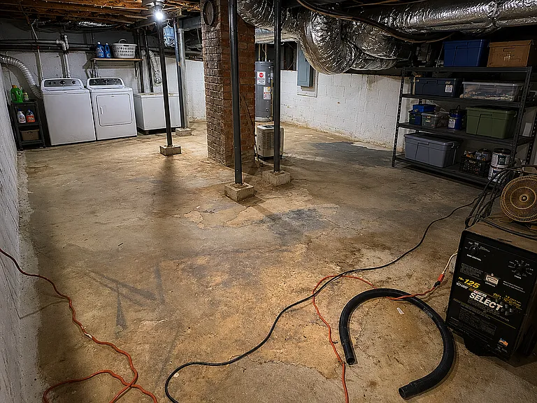 Basement with plenty of storage and washer/dryer hookups