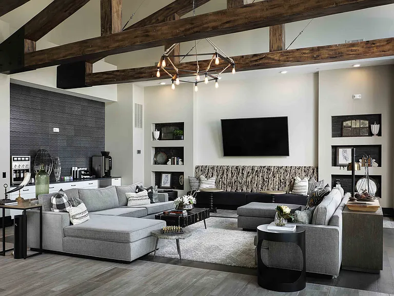 Resident lounge with gourmet coffee bar