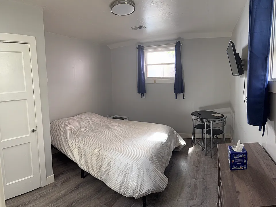 bedroom and closet