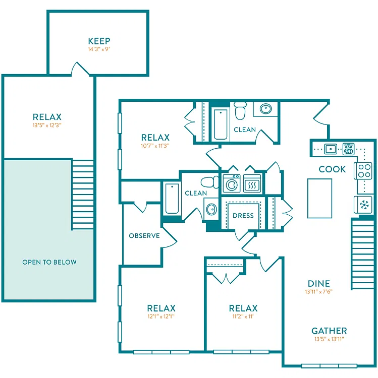 Floor plan Morgan Loft