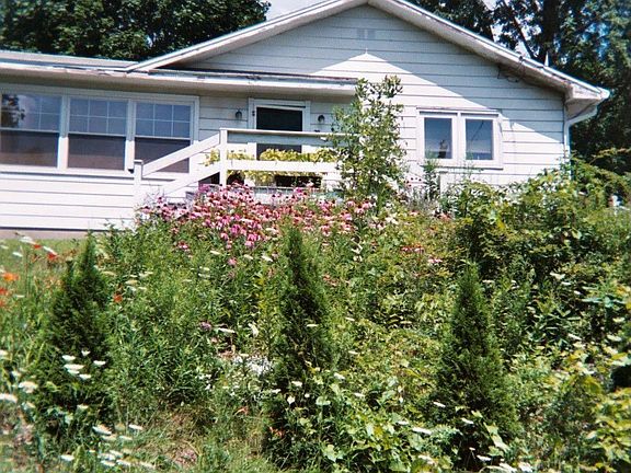 The house front in summer
