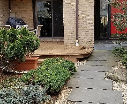 Front door entry through courtyard.