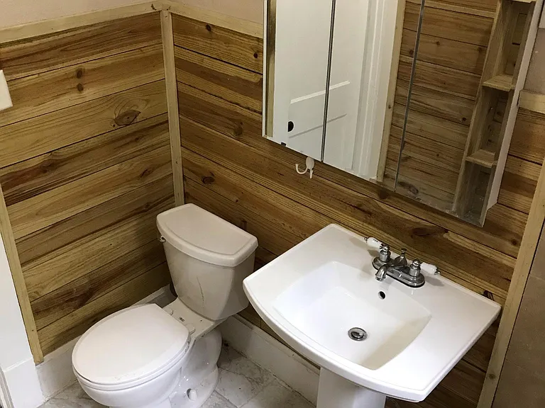Renovated bathroom.