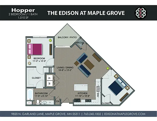 Floor plan Hopper (w/Den)