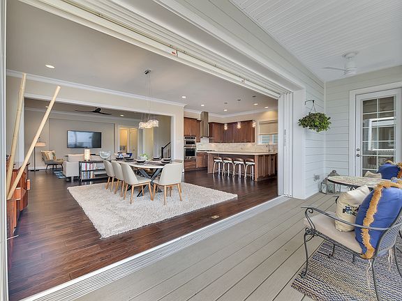 View into home back deck