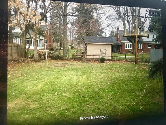 large fenced backyard