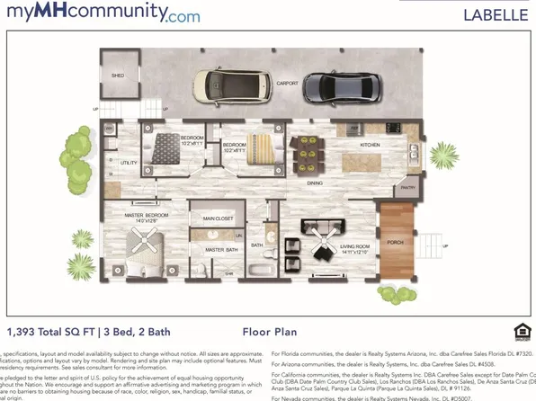 LaBelle Plan, Palm Lake Estates