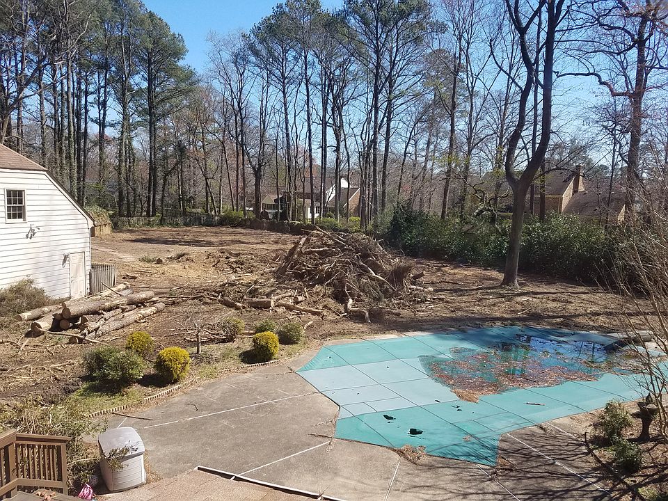 Back yard after tree removal