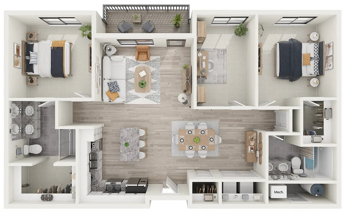 Floor plan Sycamore - Stacked Flat