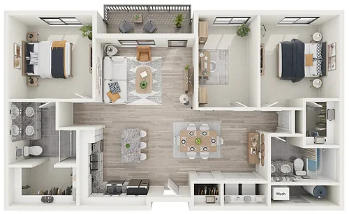 Floor plan Sycamore - Stacked Flat