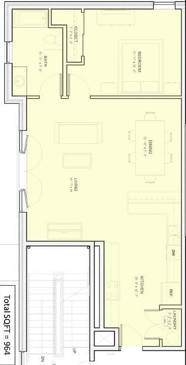 198 W Main - 964 square feet