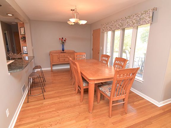 Huge dining room with tons of natural light