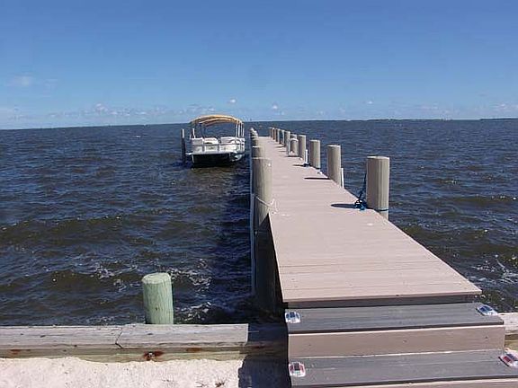 Pier extending from the back