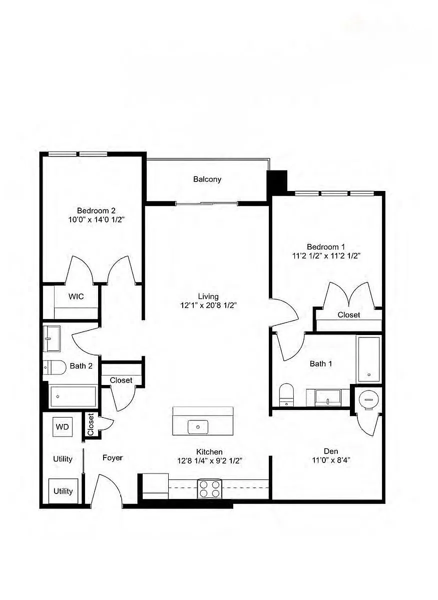 Floor plan B14-D 2Dx2