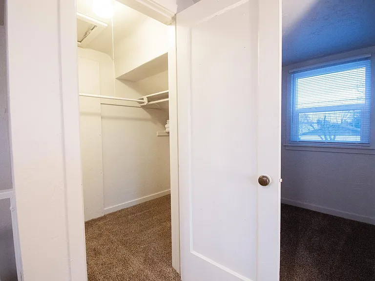 Walk-in closet off master suite