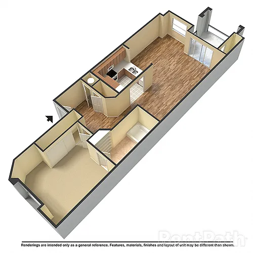 Floor plan 1 Bed 1 Bath