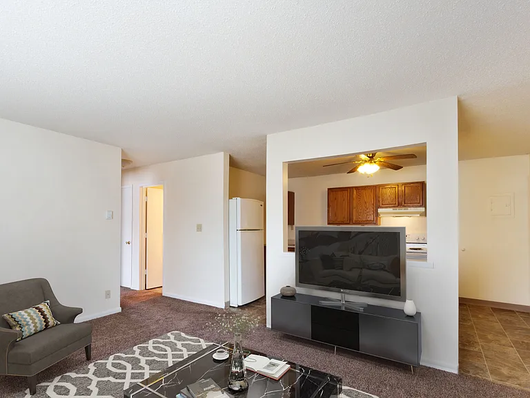 Staged living room