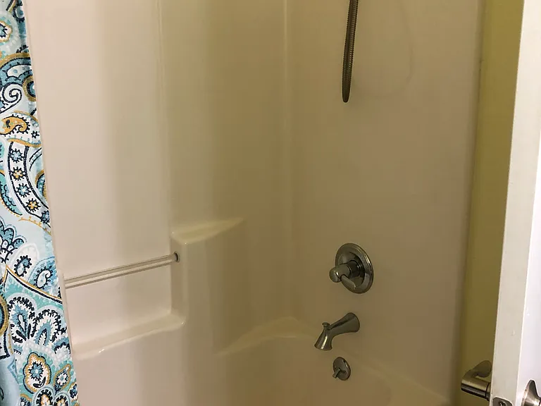 Hall bath tub/shower combo