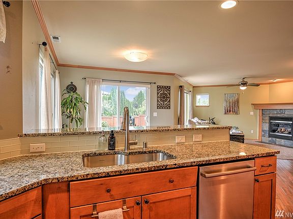 Connected to open floor plan and lots of natural light. 