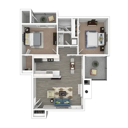 Floor plan 2x1 Large Upgrade