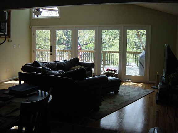 Family room with rear view