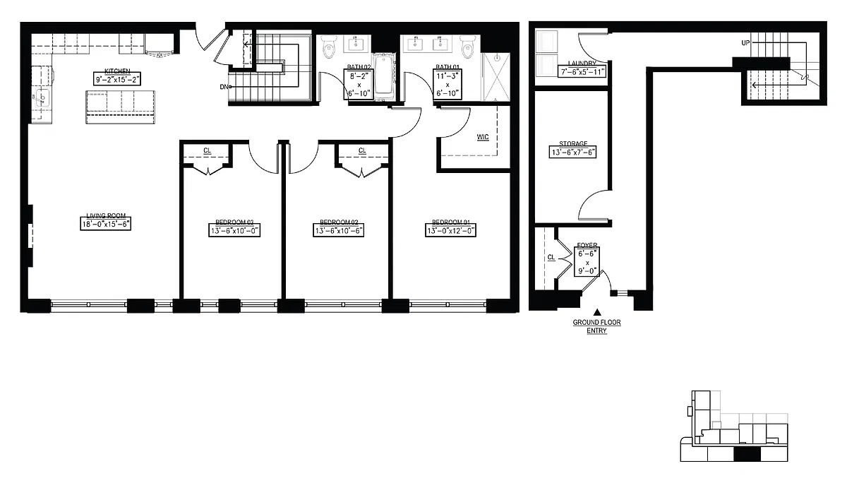 Floor plan J Line Townhouse