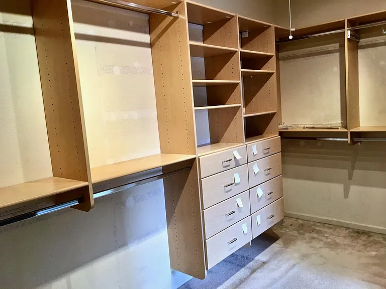 walk-in closet in master bed room