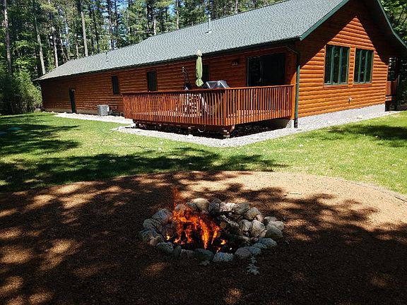 Backyard with fire pit