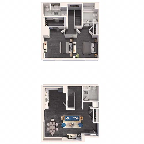 Floor plan 2 Bedroom Townhome Standard