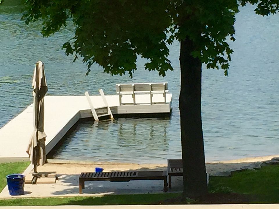 Summer view out bay window 