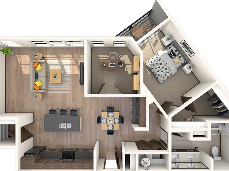 1 Bedroom | 1 Bath | 1076 SF 1 Bedroom | 1 Bath | 1076 SF