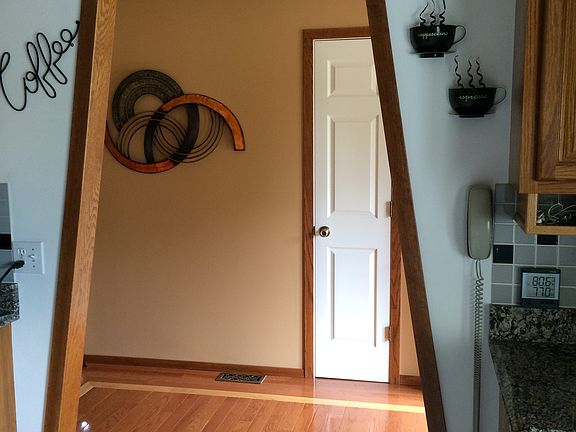 Oak trimmed archways...