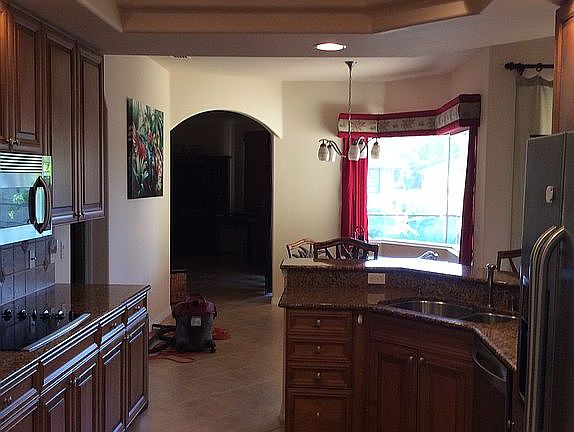Real wood cabinets