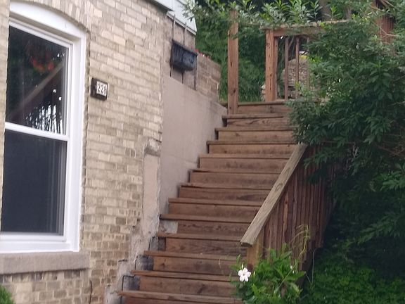 Staircase to upper unit