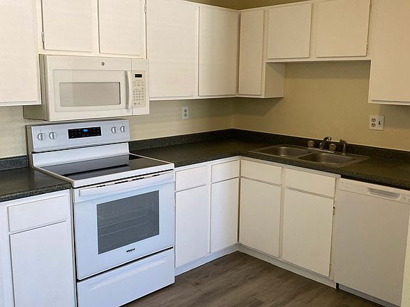 Closer view of the kitchen