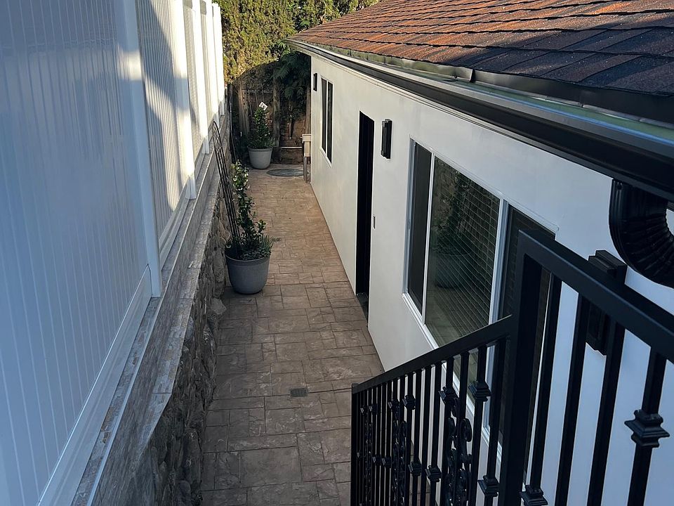 Steps leading down to the house