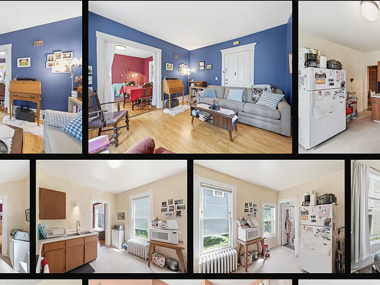 Living room, kitchen, bedroom