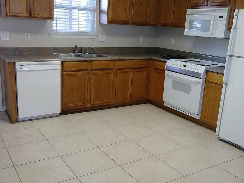 large kitchen with tile
