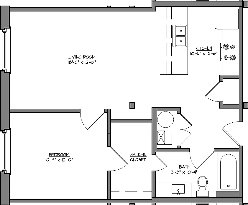 1 bed, 680 sqft, $835 — Photo 2