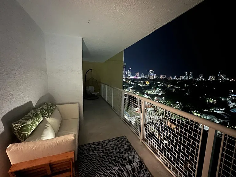 Best feature of the a balcony on the 10th floor - no mosquitos!
