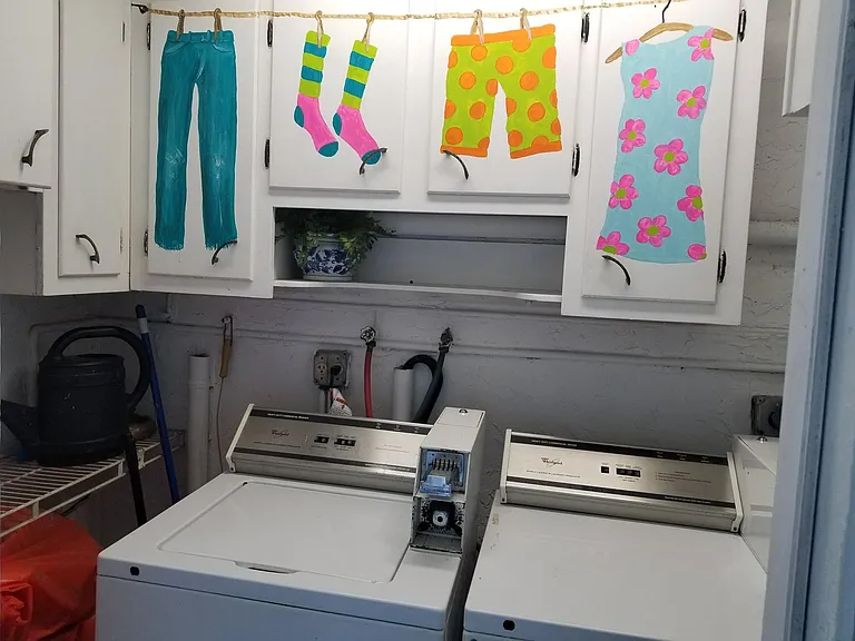 On site coin operated laundry room.