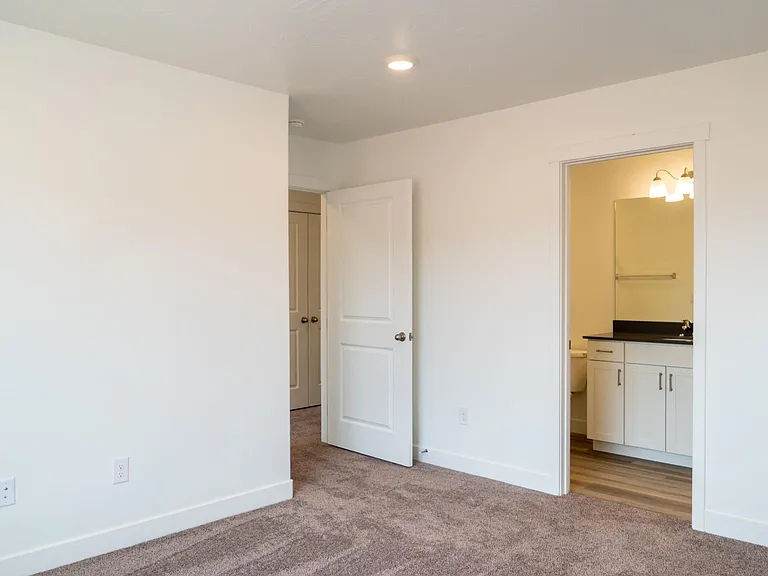 Master bedroom with bathroom