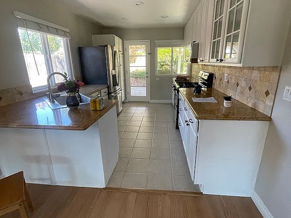 Kitchen and looking out back door