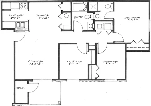 Floor plan 3 Bedroom